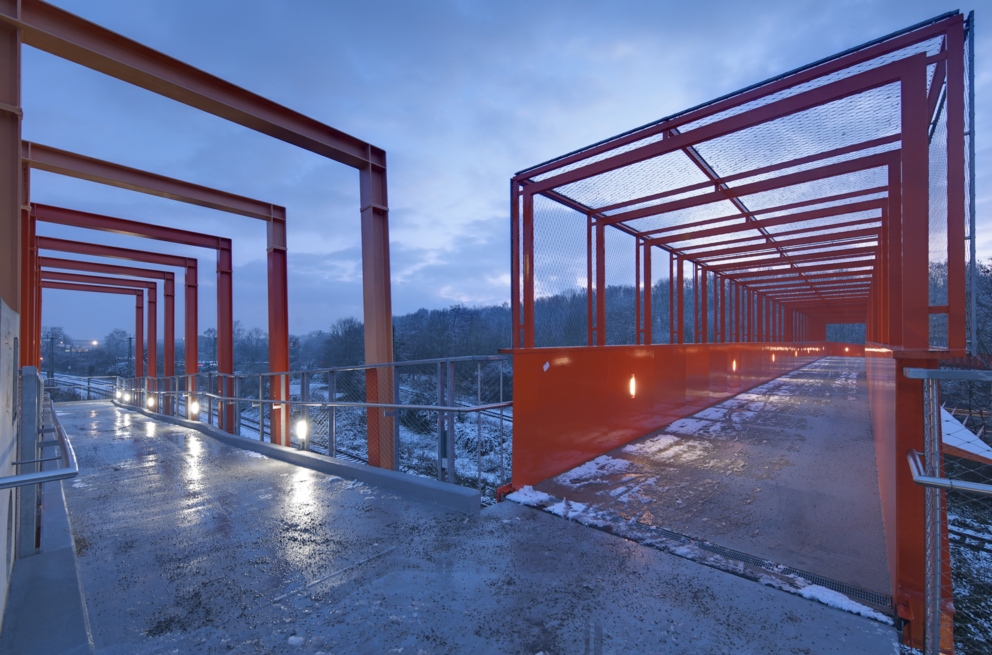 Lightronics SATEGO armaturen op de voetgangers- en fietsbrug Belvedere Brug in Keulen