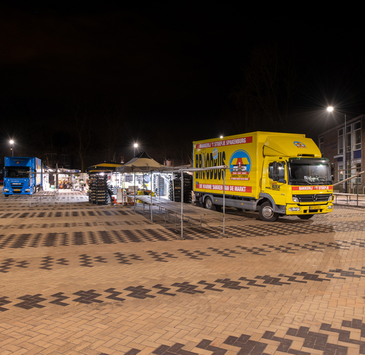 Lightronics BURAN PLUS armaturen op het marktplein aan de Piet Heinlaan in Katwijk